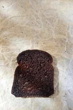 Soft toasted slices of bread in the oven