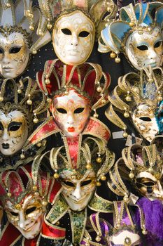 Small masks to the magical Carnival of Venice, Italy