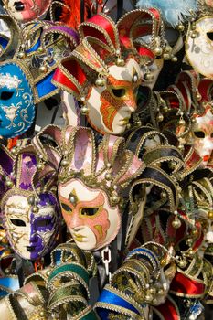 Small masks to the magical Carnival of Venice, Italy