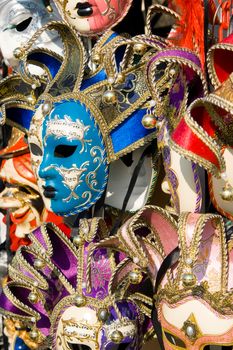 Small masks to the magical Carnival of Venice, Italy