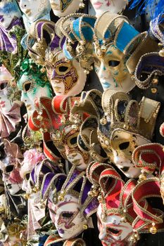 Small masks to the magical Carnival of Venice, Italy