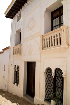 Narrow streets and beautiful whitewashed facades in Altea village, Alicante, Spain