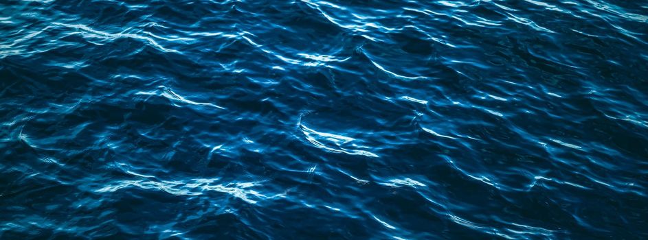 Deep blue ocean water texture, dark sea waves background as nature and environmental design.