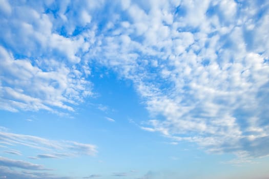 blue sky background texture with white clouds.