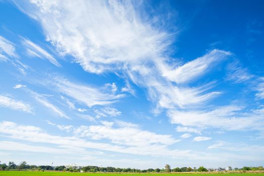 blue sky background texture with white clouds.