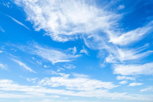 blue sky background texture with white clouds.