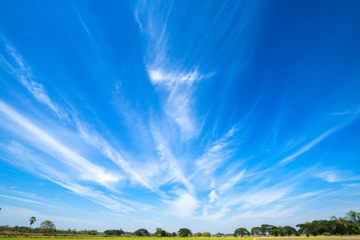 blue sky background texture with white clouds.