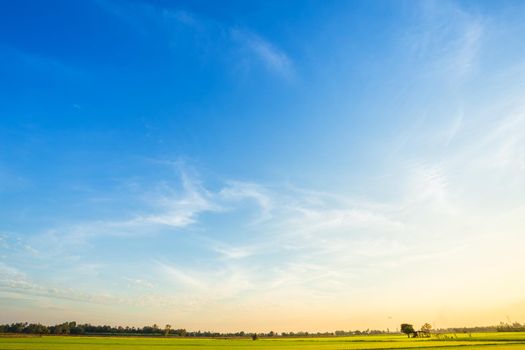 blue dramatic sunset sky texture background.