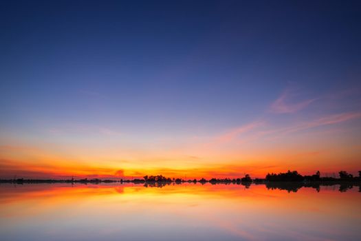 blue dramatic sunset sky texture background.