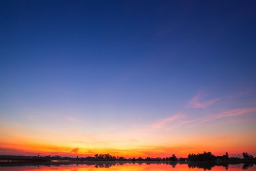 blue dramatic sunset sky texture background.