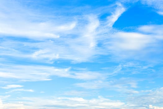 blue sky background texture with white clouds.