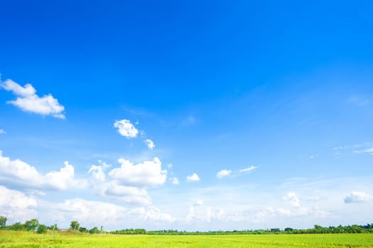 blue sky background texture with white clouds.