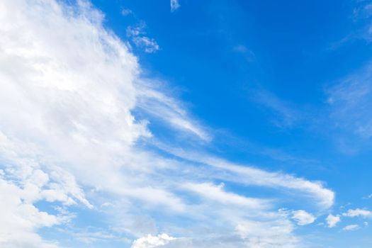 blue sky background texture with white clouds.