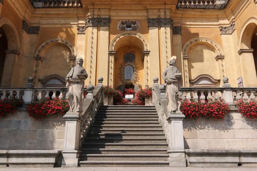 Wambierzyce, Poland, August 8, 2018: Basilica of the Visitation - Baroque basilica minor