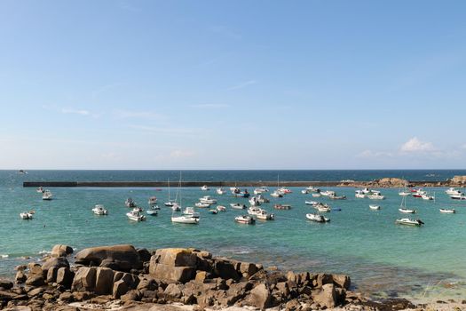 The port of Porsguen in Plouescat in Brittany, France