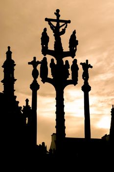 Calvary in the Saint-Thegonnec Parish close, Saint-Thegonnec, Brittany, France