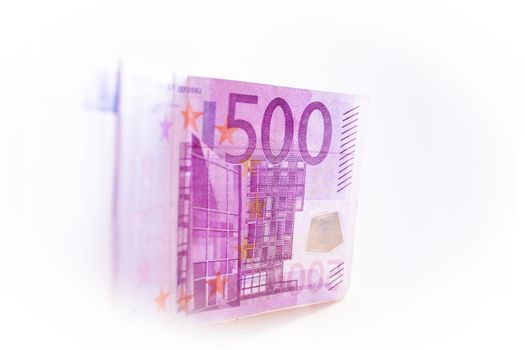 500 euros in official banknotes. No people