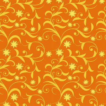 Floral pattern with abstract flowers. Ethnic endless background with ornamental decorative elements with traditional ethnic motives, tribal geometric figures. Print for wrapping, background.  Use for wallpaper, pattern fills, web page background