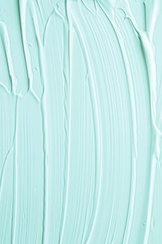 Mint cosmetic texture background, make-up and skincare cosmetics cream product, luxury beauty brand, holiday flatlay design or abstract wall art and paint strokes.