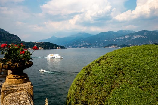 LENNO, ITALY, JUNE 04, 2019 : exteriors of villa del Balbianello, on lake Como, june 04, 2019, in Lenno, italy