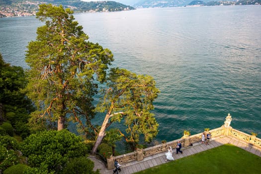 LENNO, ITALY, JUNE 04, 2019 : exteriors of villa del Balbianello, on lake Como, june 04, 2019, in Lenno, italy