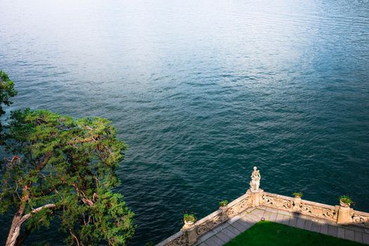 LENNO, ITALY, JUNE 04, 2019 : exteriors of villa del Balbianello, on lake Como, june 04, 2019, in Lenno, italy