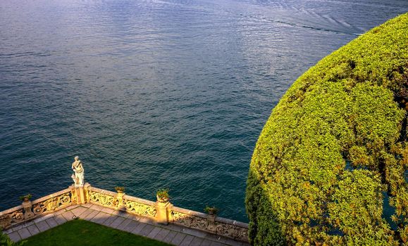 LENNO, ITALY, JUNE 04, 2019 : exteriors of villa del Balbianello, on lake Como, june 04, 2019, in Lenno, italy