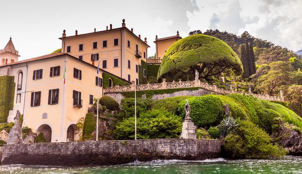 LENNO, ITALY, JUNE 04, 2019 : exteriors of villa del Balbianello, on lake Como, june 04, 2019, in Lenno, italy