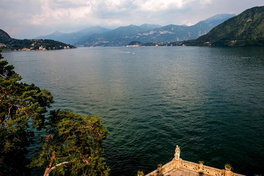 LENNO, ITALY, JUNE 04, 2019 : exteriors of villa del Balbianello, on lake Como, june 04, 2019, in Lenno, italy