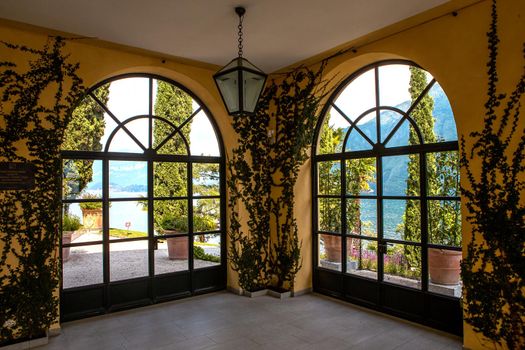 LENNO, ITALY, JUNE 04, 2019 : exteriors of villa del Balbianello, on lake Como, june 04, 2019, in Lenno, italy