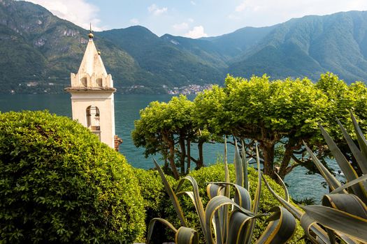 LENNO, ITALY, JUNE 04, 2019 : exteriors of villa del Balbianello, on lake Como, june 04, 2019, in Lenno, italy