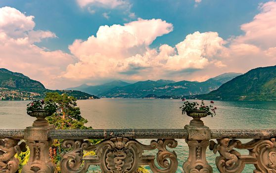 LENNO, ITALY, JUNE 04, 2019 : exteriors of villa del Balbianello, on lake Como, june 04, 2019, in Lenno, italy