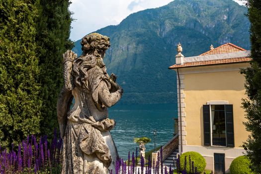 LENNO, ITALY, JUNE 04, 2019 : exteriors of villa del Balbianello, on lake Como, june 04, 2019, in Lenno, italy