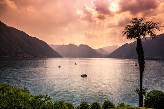 LENNO, ITALY, JUNE 04, 2019 : exteriors of villa del Balbianello, on lake Como, june 04, 2019, in Lenno, italy