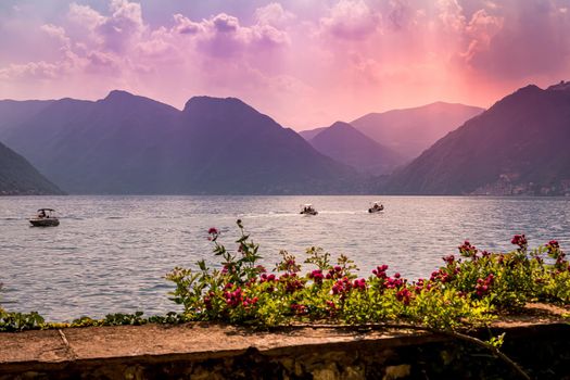 LENNO, ITALY, JUNE 04, 2019 : exteriors of villa del Balbianello, on lake Como, june 04, 2019, in Lenno, italy