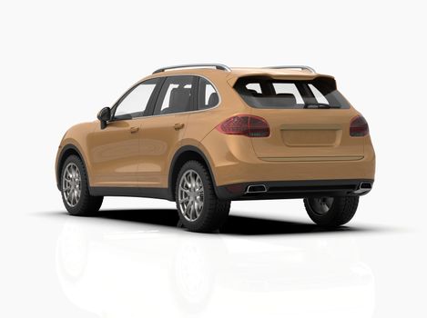 Generic and Brandless Luxury SUV Isolated on White 3d Illustration, Contemporary SUV Studio, Dealership Automobile Industry, Auto Transport, Infographics Automotive Background, City Vehicle Template