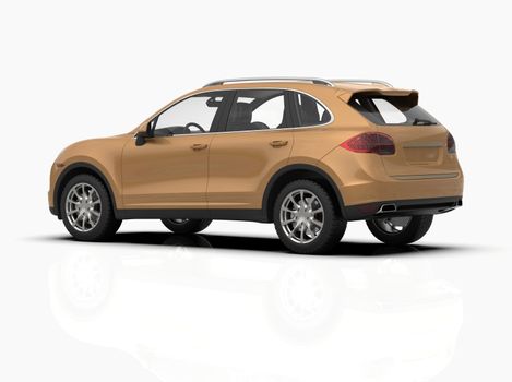 Generic and Brandless Luxury SUV Isolated on White 3d Illustration, Contemporary SUV Studio, Dealership Automobile Industry, Auto Transport, Infographics Automotive Background, City Vehicle Template