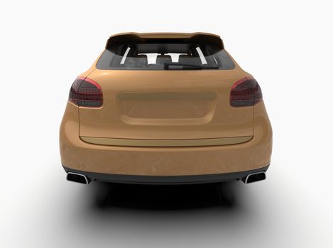 Generic and Brandless Luxury SUV Isolated on White 3d Illustration, Contemporary SUV Studio, Dealership Automobile Industry, Auto Transport, Infographics Automotive Background, City Vehicle Template