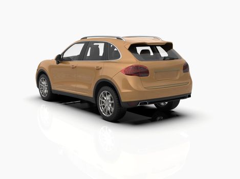 Generic and Brandless Luxury SUV Isolated on White 3d Illustration, Contemporary SUV Studio, Dealership Automobile Industry, Auto Transport, Infographics Automotive Background, City Vehicle Template