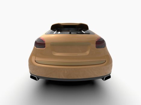 Generic and Brandless Luxury SUV Isolated on White 3d Illustration, Contemporary SUV Studio, Dealership Automobile Industry, Auto Transport, Infographics Automotive Background, City Vehicle Template