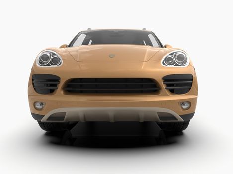 Generic and Brandless Luxury SUV Isolated on White 3d Illustration, Contemporary SUV Studio, Dealership Automobile Industry, Auto Transport, Infographics Automotive Background, City Vehicle Template
