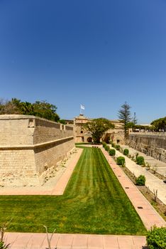 The city M'dine on the island of malta with his historical buildings