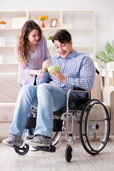 Young family taking care of each other