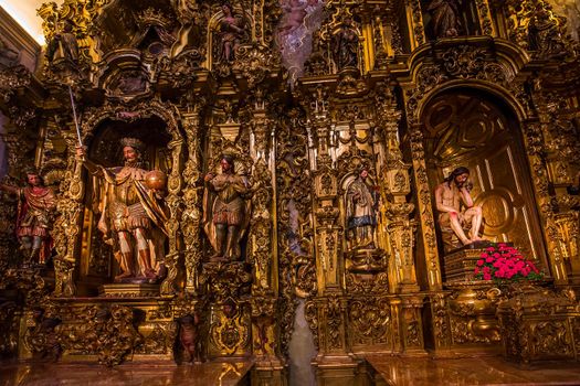 SEVILLE, ANDALUSIA, SPAIN, MAY, 21, 2017 : interiors  of  El Salvador church, may 21, 2017, in Seville, andalusia, spain