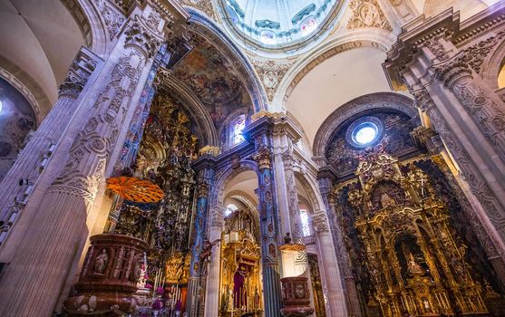 SEVILLE, ANDALUSIA, SPAIN, MAY, 21, 2017 : interiors  of  El Salvador church, may 21, 2017, in Seville, andalusia, spain