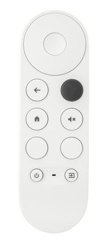 Isolated Sleek White Remote Controller For A Smart TV Or Computer Or Console On A White Background