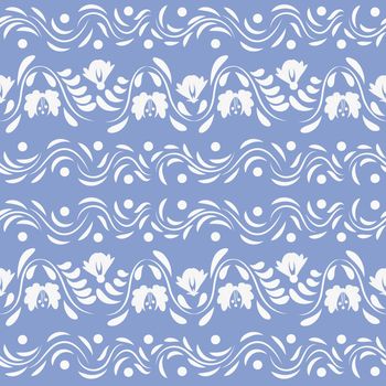 Floral background in vintage style. Vector seamless pattern. Decorative embroidery flowers. Ornament for textiles on black background. Colorful flowers. The elegant the template for fashion prints.
