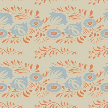 Colorful vintage seamless pattern with floral and mandala elements.Hand drawn background. Can be used for fabric, wallpaper, tile, wrapping, covers and carpet. Islam, Arabic, Indian, ottoman motifs.