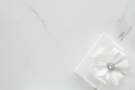 Romantic celebration, lifestyle and holiday present concept - Luxury wedding gifts on marble