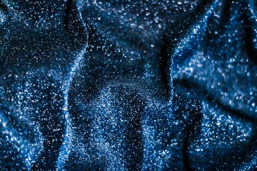 Luxe glowing texture, night club branding and New Years party concept - Blue holiday sparkling glitter abstract background, luxury shiny fabric material for glamour design and festive invitation